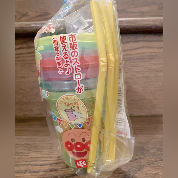 Anpanman 4 Straw Cups with Lids from Japan - Picture 5 of 7